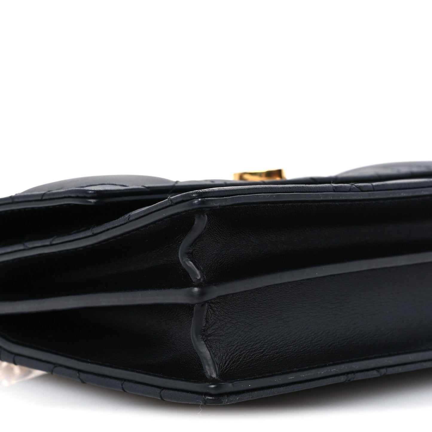 Lambskin Enamel Macrocannage Dioramour Mini Miss Caro Bag Black Red