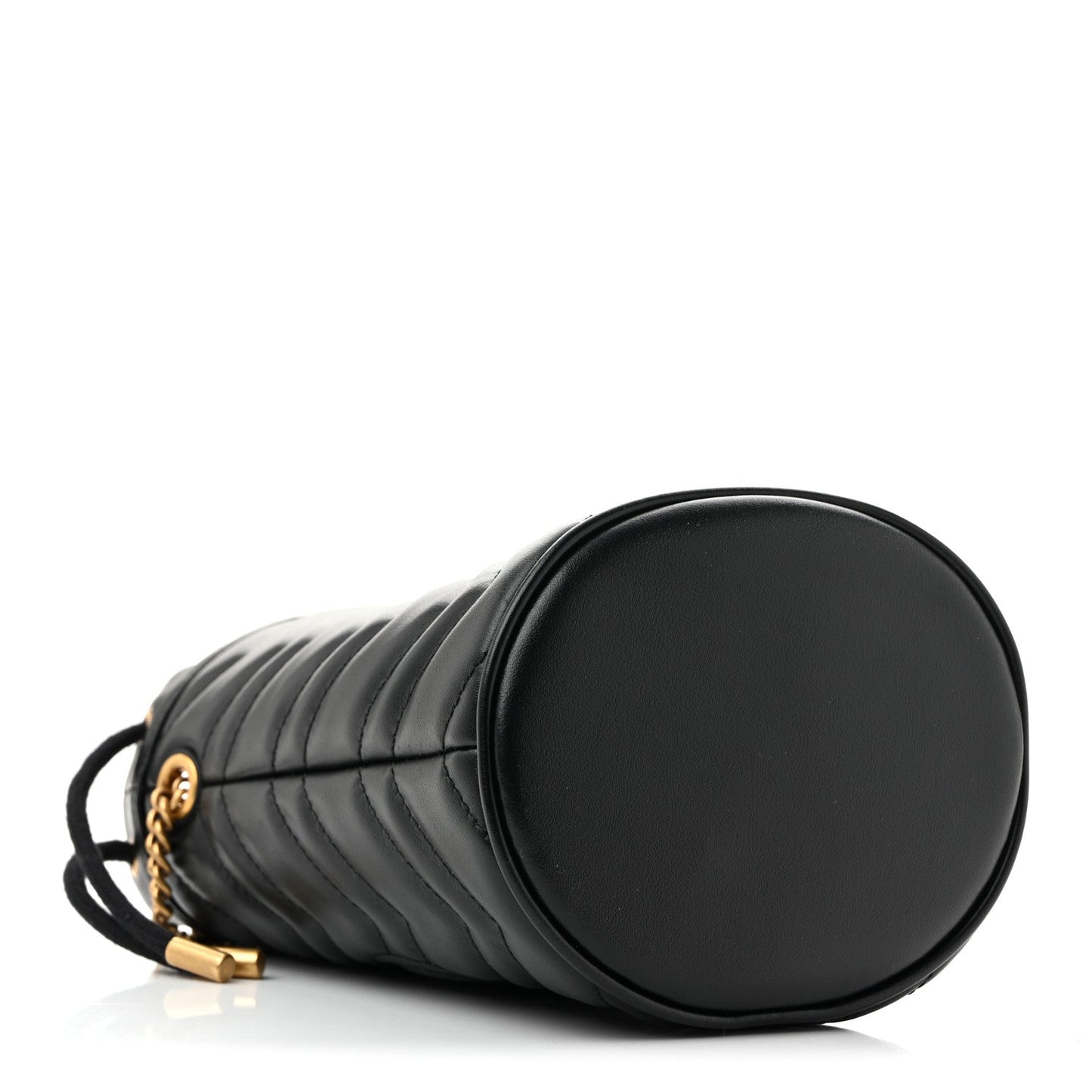 Calfskin Matelasse Mini GG Marmont 2.0 Bucket Bag Black