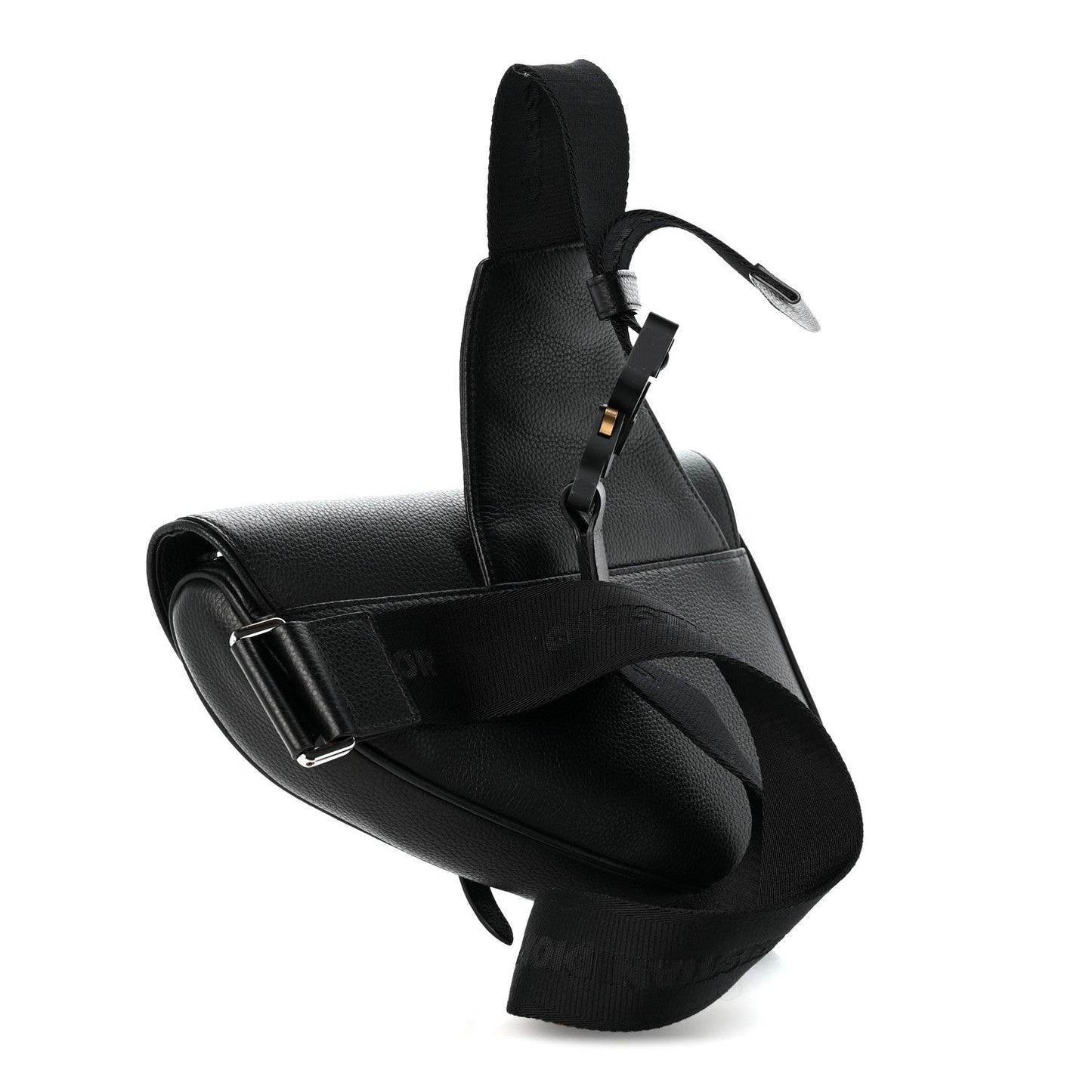 Grained Calfskin Kim Jones Saddle Bag Black