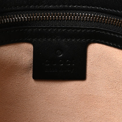 Calfskin Matelasse Medium GG Marmont Shoulder Bag Black