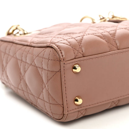 Lambskin Cannage Mini Lady Dior Fard