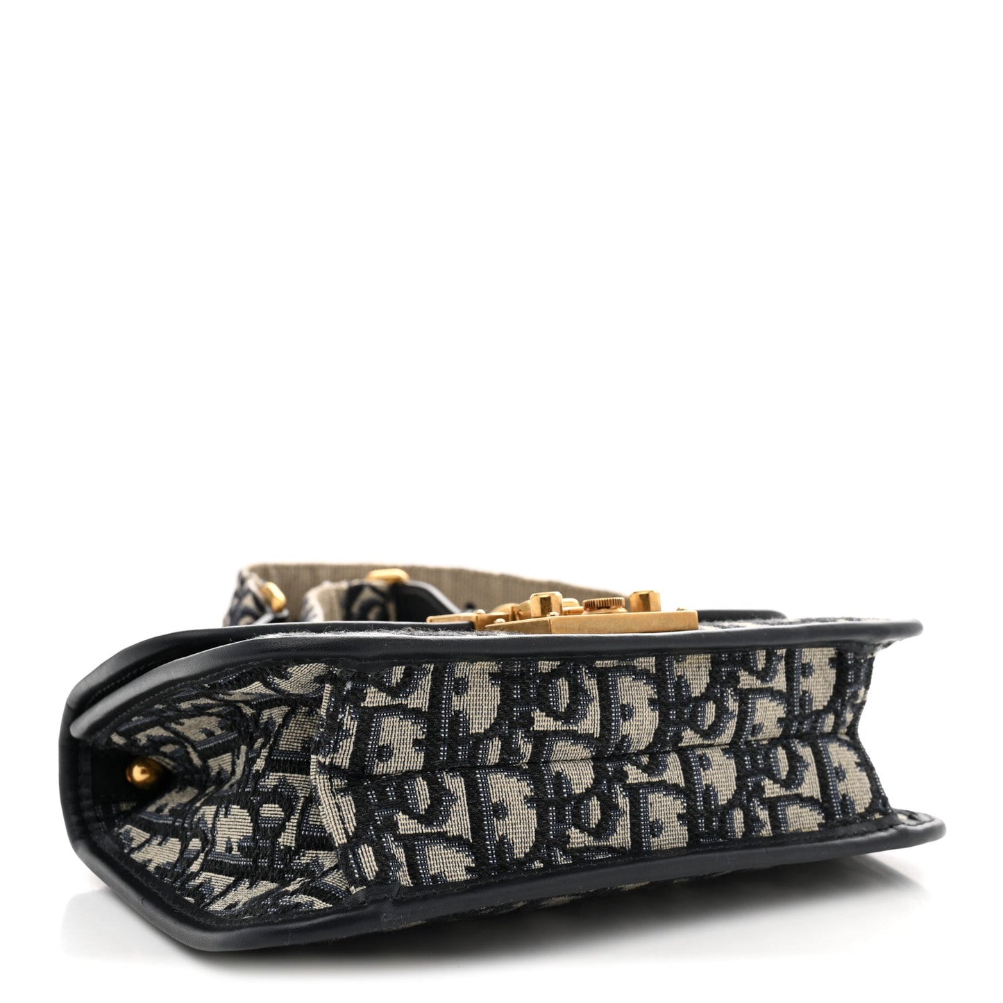Oblique Small DiorAddict Flap Bag Navy Blue