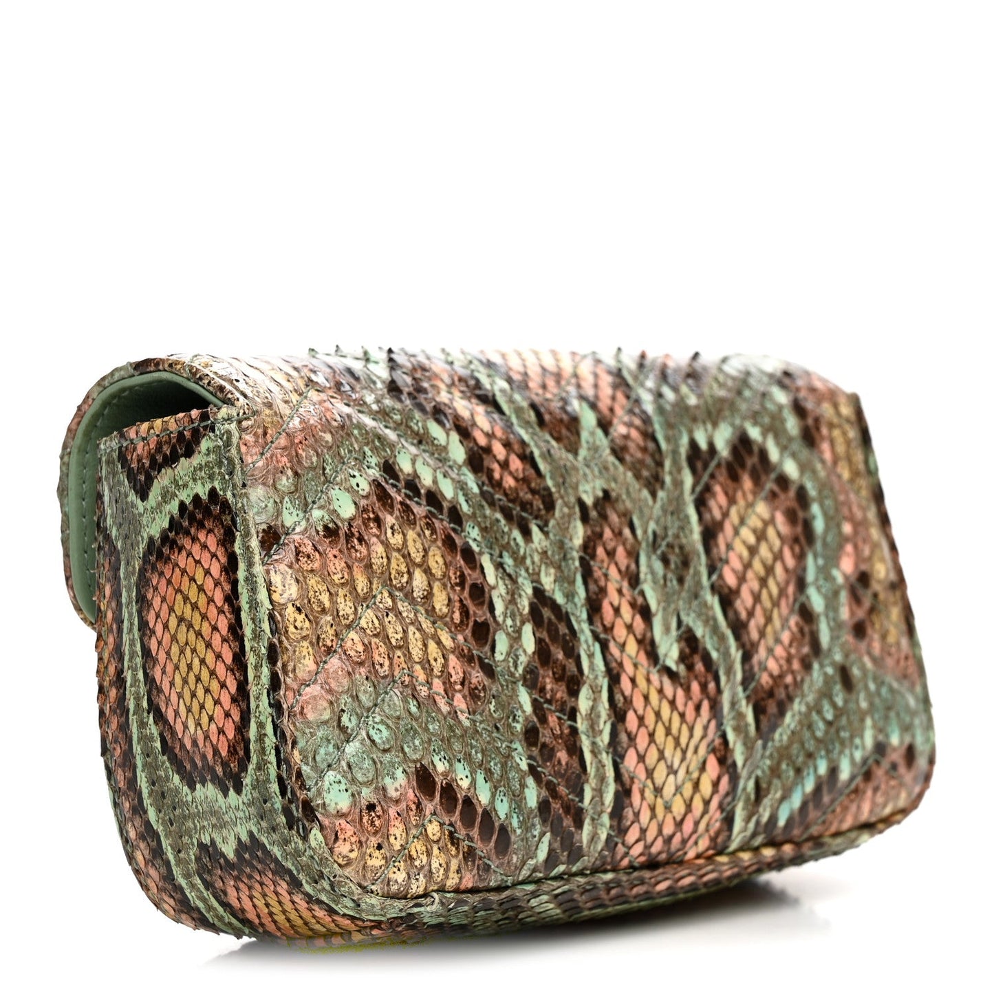 Snakeskin Matelasse GG Marmont Chain Belt Bag