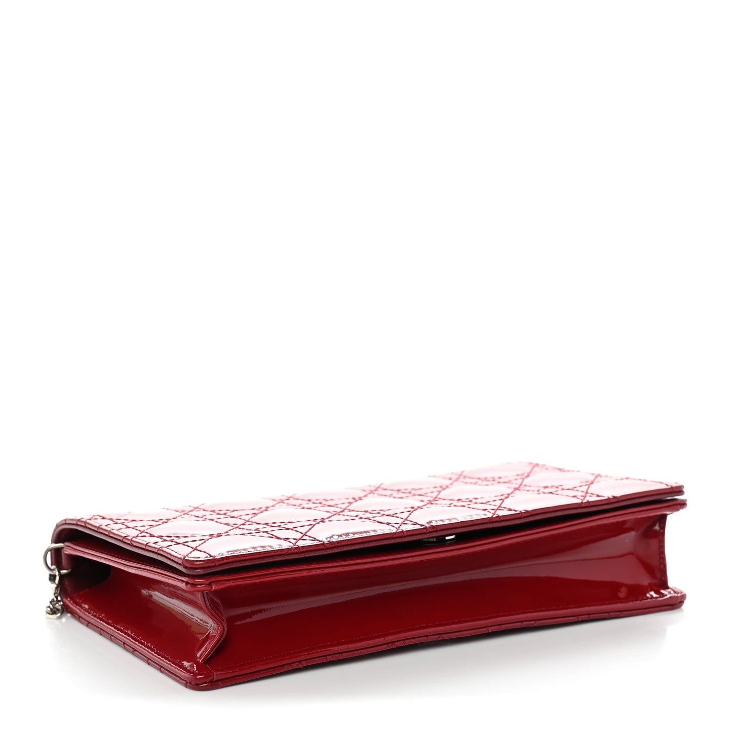Patent Cannage Lady Dior Clutch Red Red