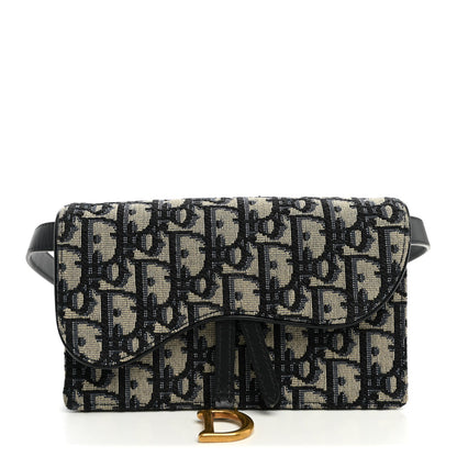 Oblique Saddle Belt Bag Blue
