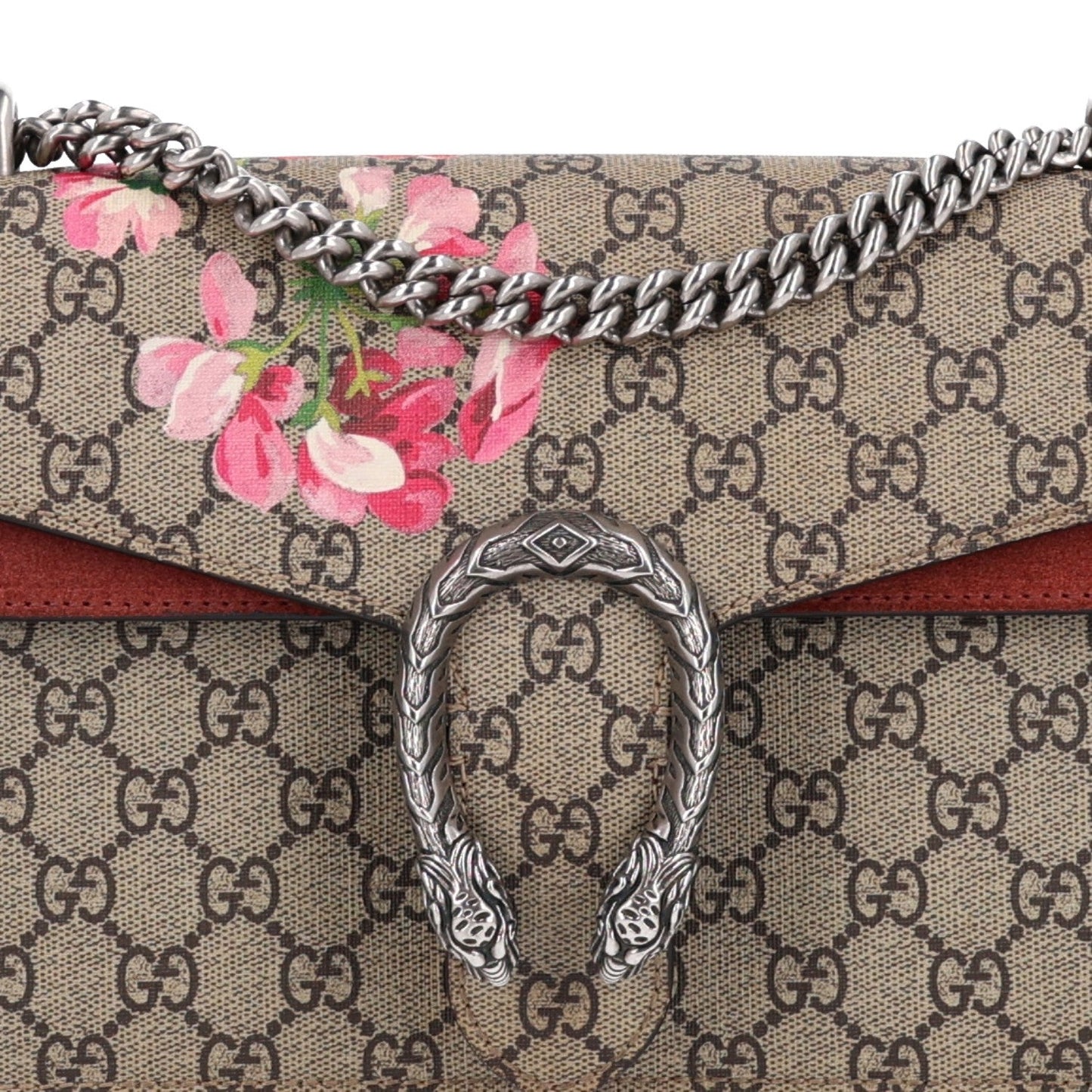 GG Supreme Monogram Blooms Small Dionysus Shoulder Bag Beige Multicolor Dry Rose