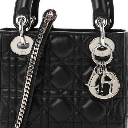 Lambskin Cannage Mini Lady Dior Black