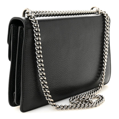 Pebbled Calfskin Small Dionysus Shoulder Bag Black