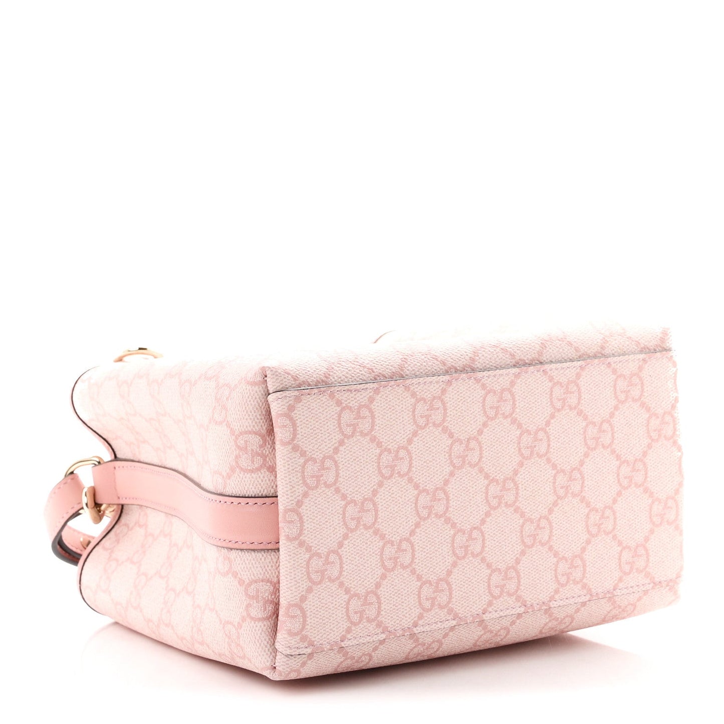 GG Supreme Monogram Emblem Mini Bucket Bag Pink