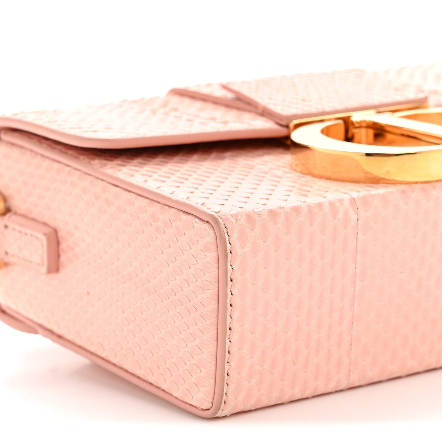 Snakeskin 30 Montaigne Box Bag Rose Clair