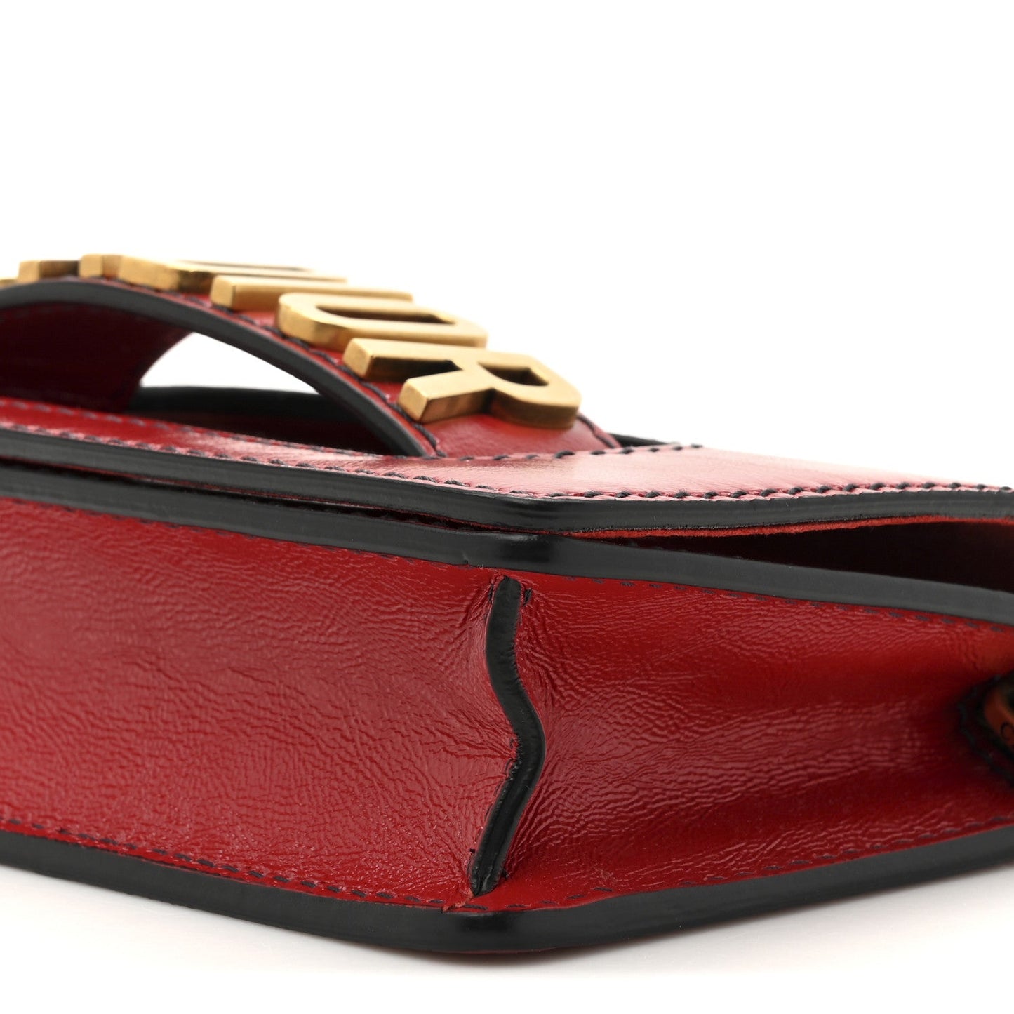 Calfskin J'Adior Chain Flap Bag Red
