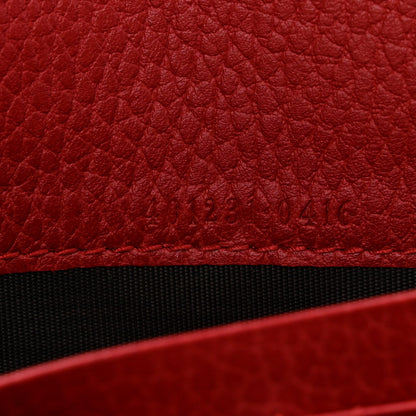 Calfskin Mini Dionysus Chain Wallet Hibiscus Red