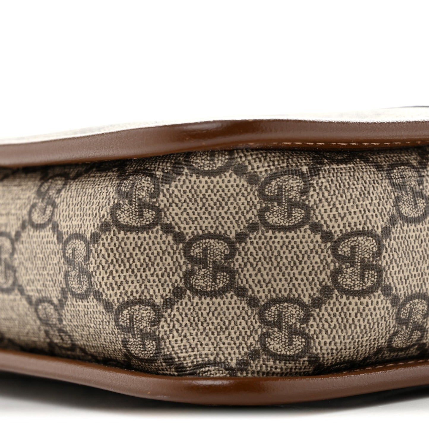 GG Supreme Monogram Azalea Calfskin Mini Retro Interlocking G Shoulder Bag Beige Ebony Brown Sugar