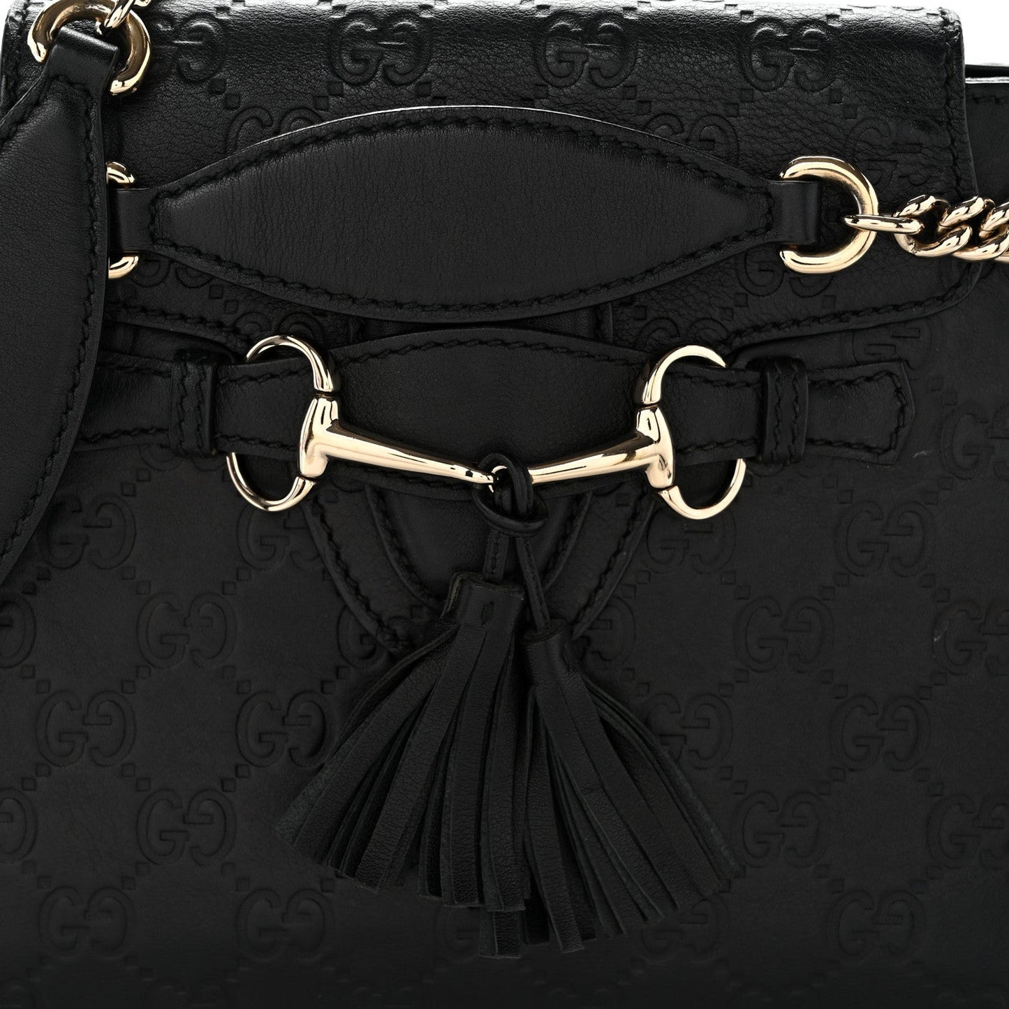 Guccissima Small Emily Shoulder Bag Black