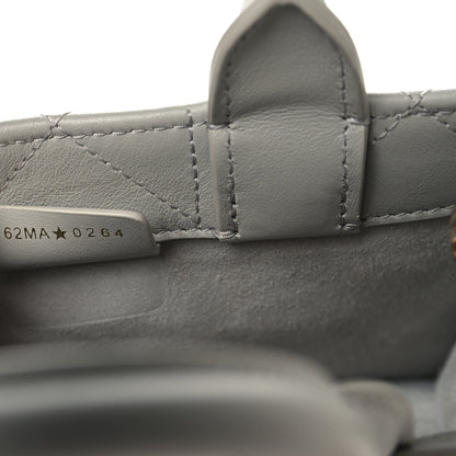 Calfskin Macrocannage Mini Book Tote Grey