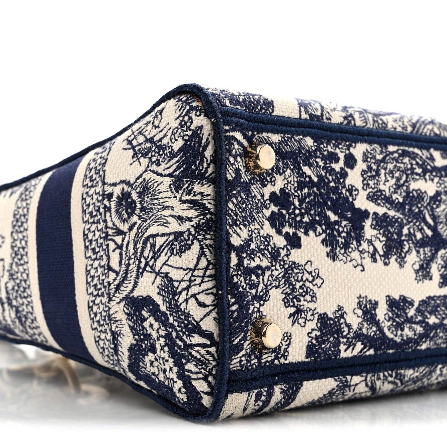Toile de Jouy Embroidered Medium Lady D-Lite Blue