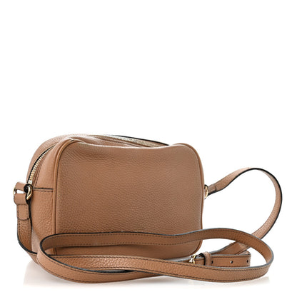 Pebbled Calfskin Small Soho Disco Bag Camelia