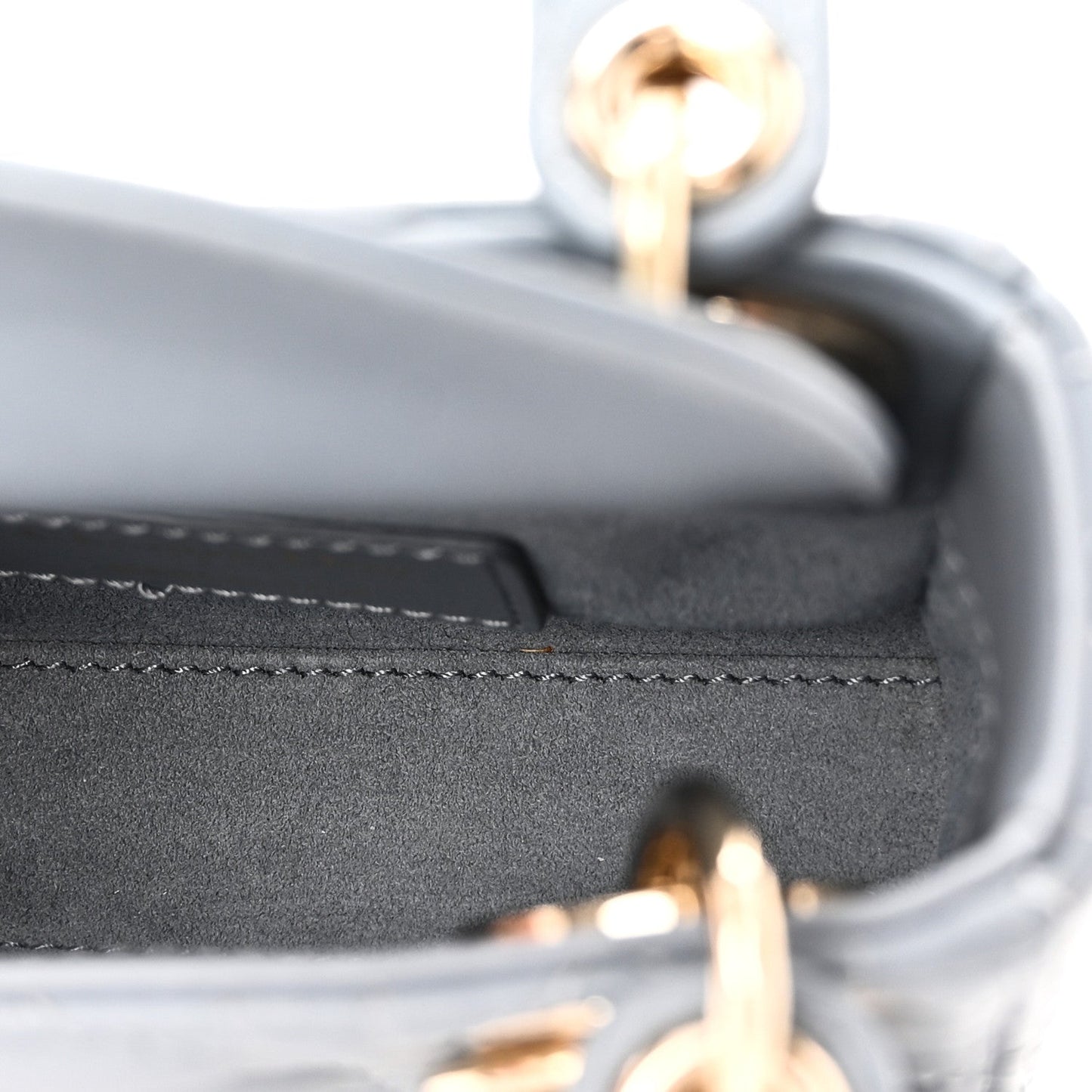Lambskin Cannage Micro Lady Dior Cloud Blue
