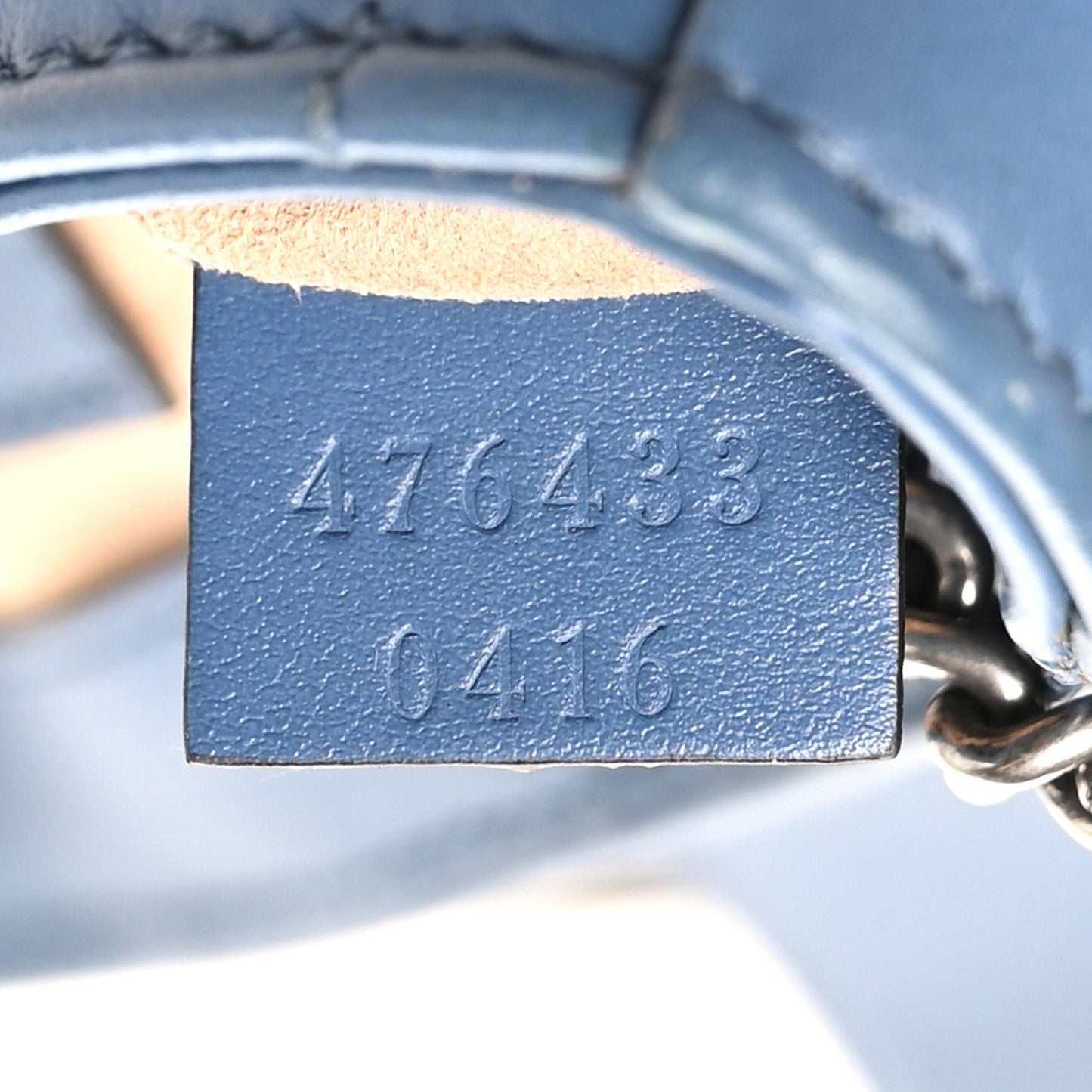 Calfskin Matelasse Aria Super Mini GG Marmont Shoulder Bag Clear Blue