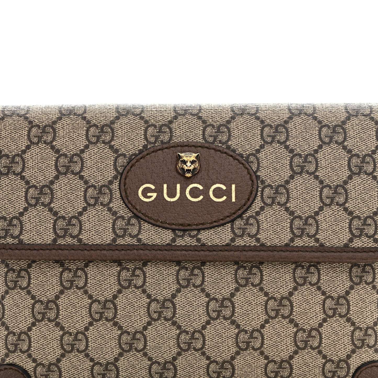 GG Supreme Monogram Neo Vintage Web Belt Bag Brown