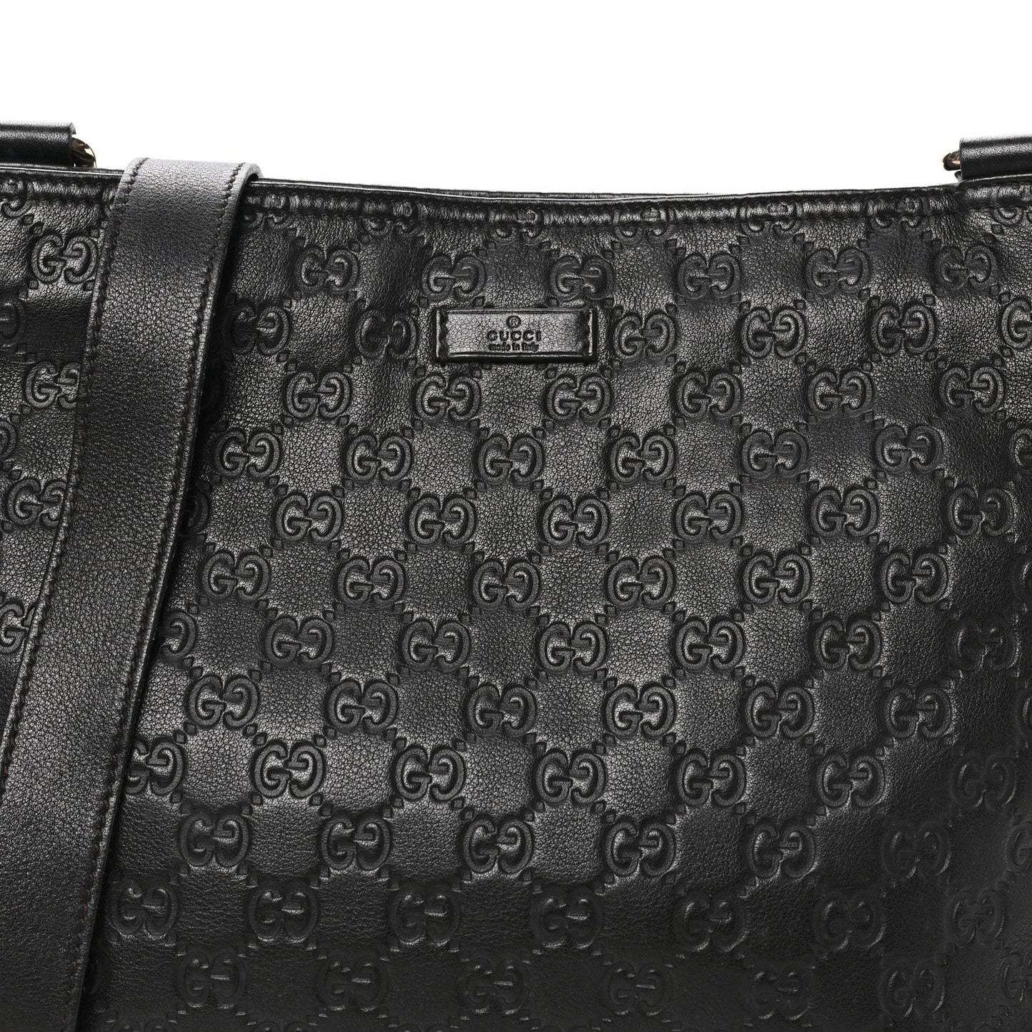 Guccissima Medium Flat Messenger Bag Black