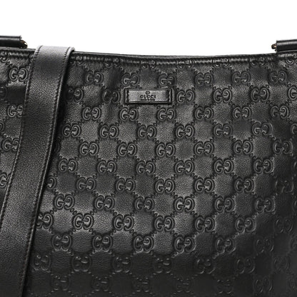 Guccissima Medium Flat Messenger Bag Black