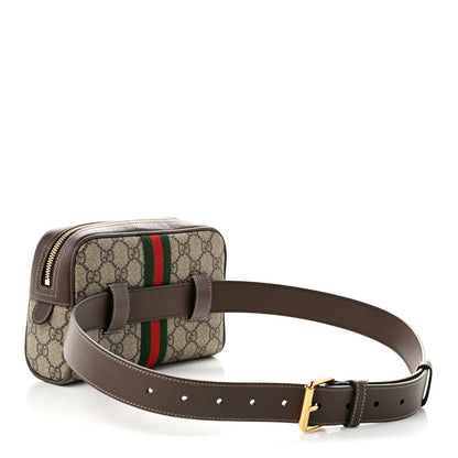 GG Supreme Monogram Web Small Ophidia Belt Bag 85 34 Dark Brown