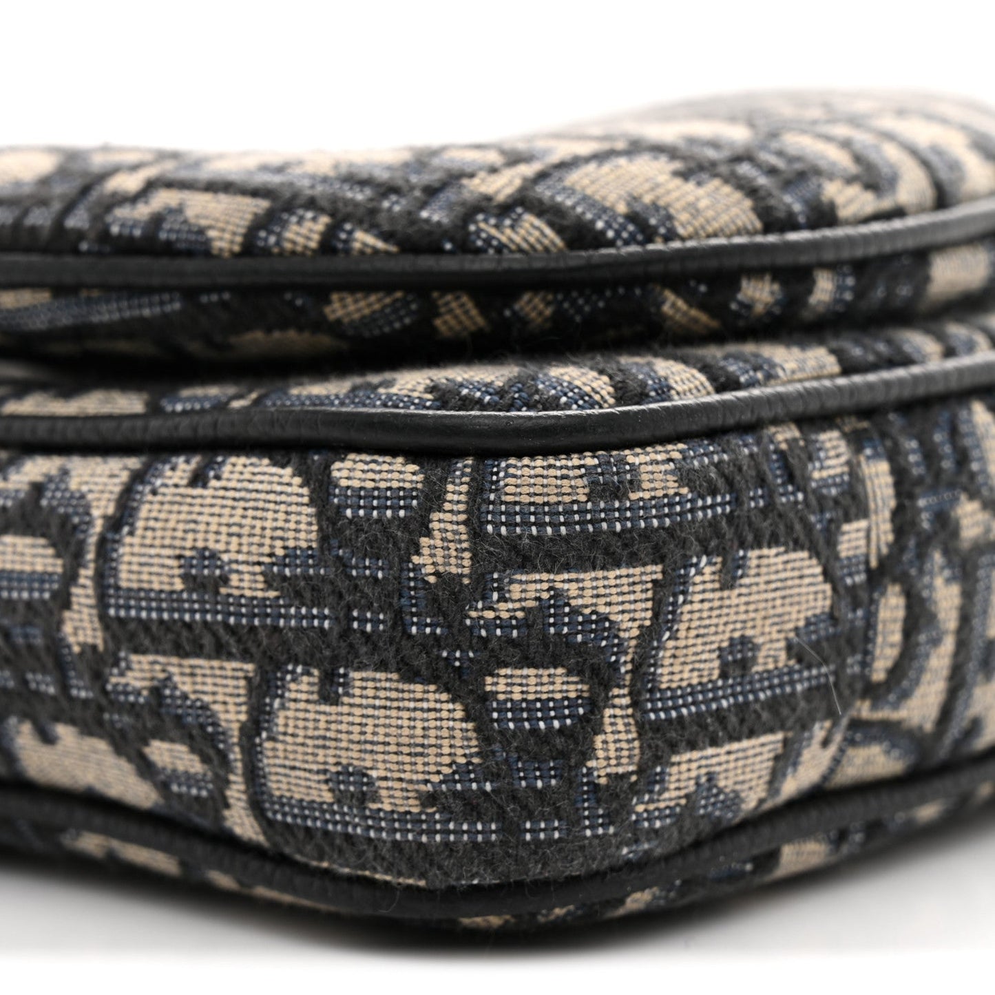 Oblique Saddle Triple Pouch Navy Blue