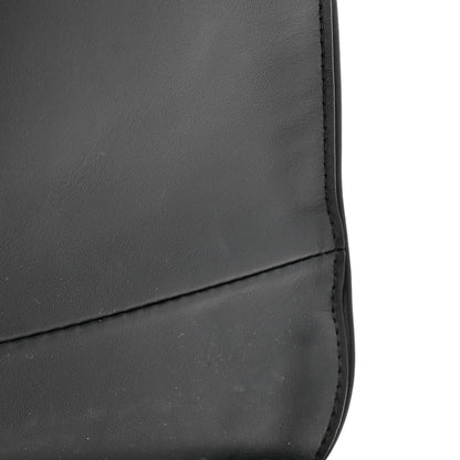 Tweed Saddle Crossbody Bag Black Silver