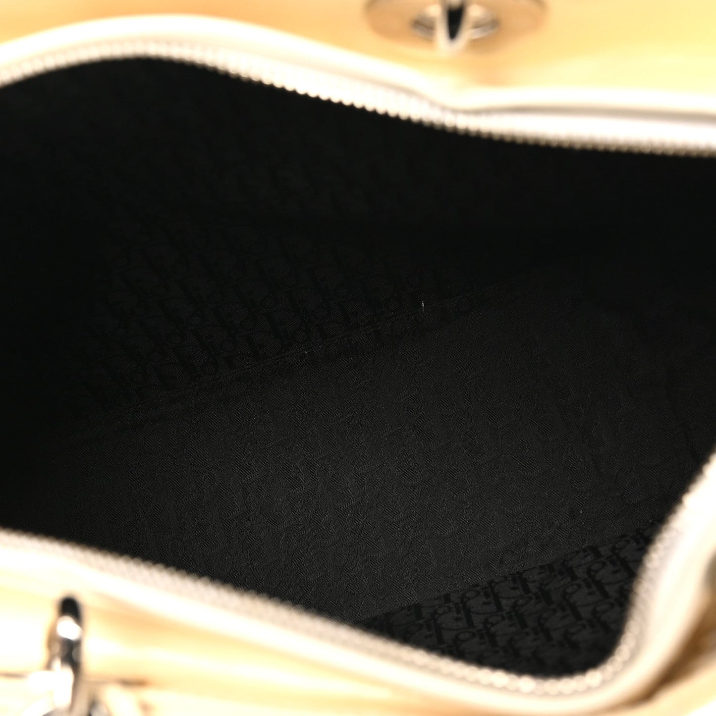 Patent Cannage Large Lady Dior White