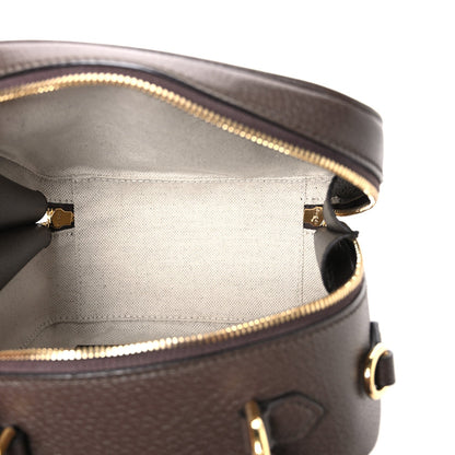 GG Supreme Monogram Textured Dollar Calfskin Mini Ophidia Top Handle Square Shoulder Bag Beige Ebony New Acero