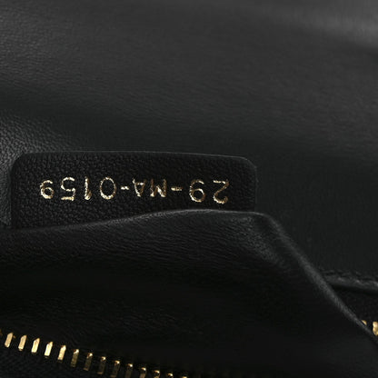 Box Calfskin 30 Montaigne Flap Bag Black