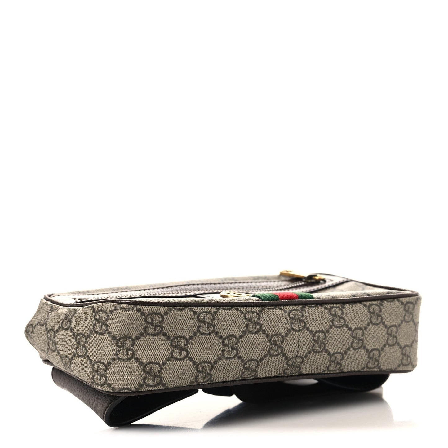 Soft GG Supreme Monogram Medium Ophidia Belt Bag Dark Brown
