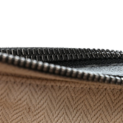GG Supreme Monogram Textured Calfskin Emblem Mini Crossbody Black