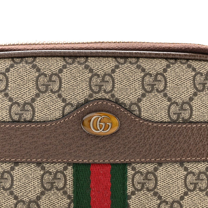GG Supreme Monogram Ophidia Belted iPhone Case 85 34 Dark Brown
