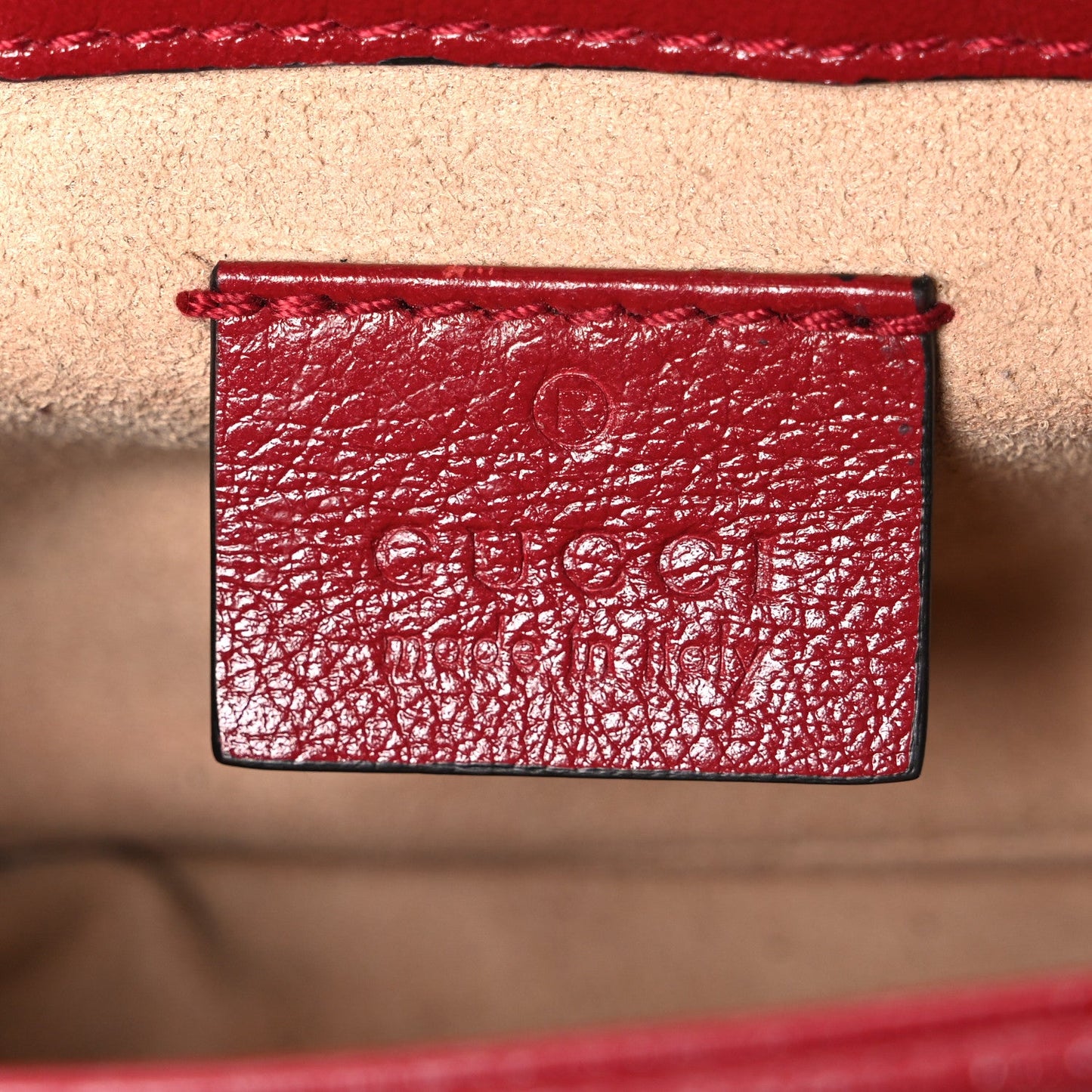 Vintage Effect Calfskin Matelasse Diagonal Super Mini Torchon GG Marmont Shoulder Bag Black Romantic Cherry