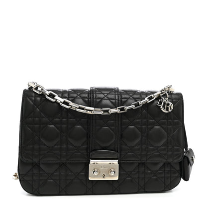 Lambskin Cannage Medium Miss Dior Flap Black