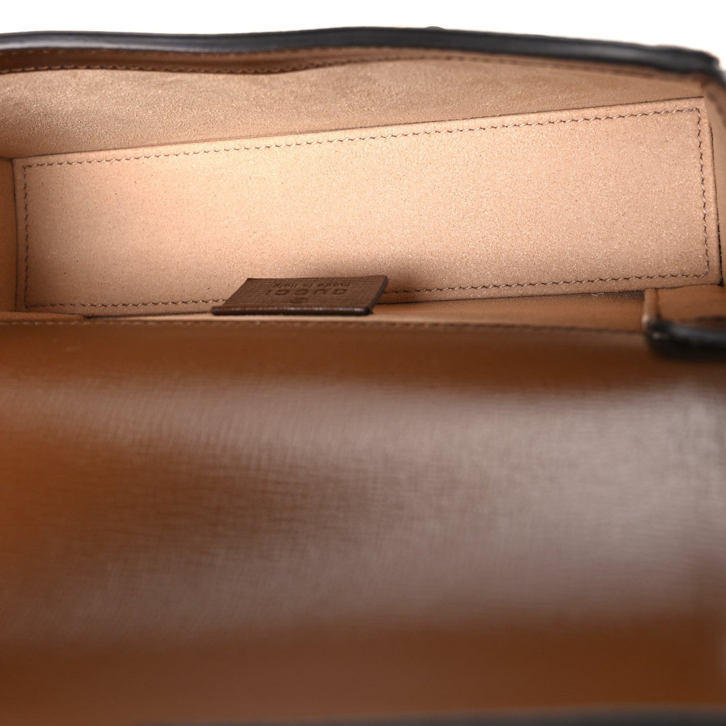 GG Supreme Monogram Mini Horsebit 1955 Shoulder Bag Beige Brown Sugar