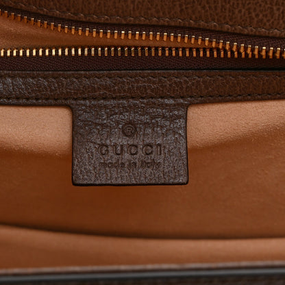 GG Supreme Monogram Web Small Ophidia Flap Messenger Bag Brown
