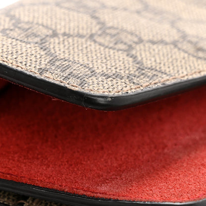 GG Supreme Monogram Suede Mini Dionysus Shoulder Bag Beige Ebony Vulcanic Red