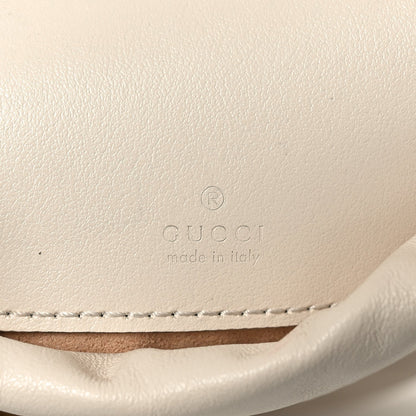 Calfskin Matelasse Mini GG Marmont 2.0 Bucket Bag White