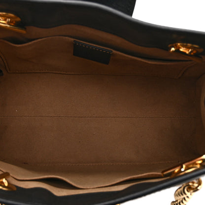 GG Supreme Monogram Small Padlock Tote Black