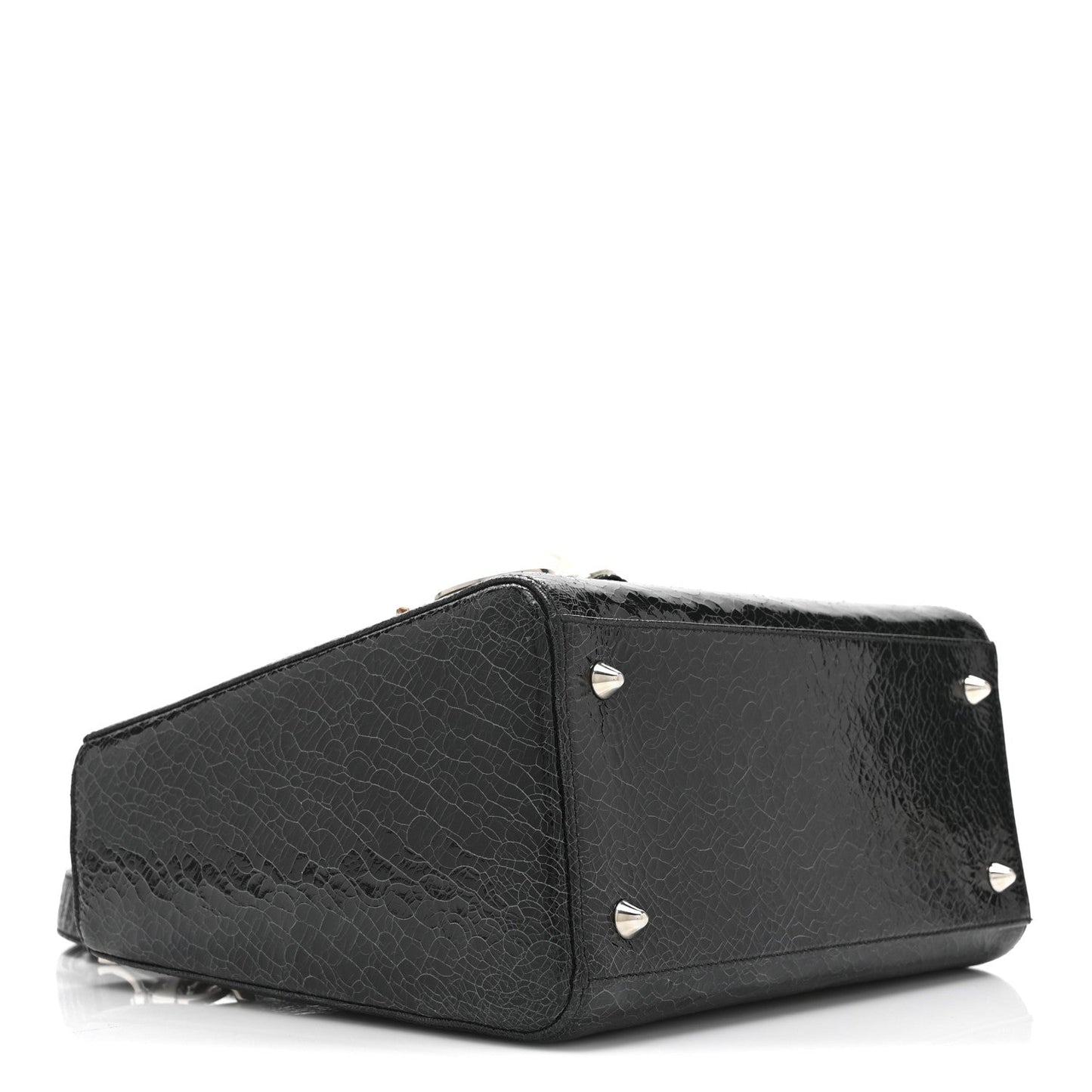 Ceramic Effect Deerskin Jeweled Swan Lady Dior Black
