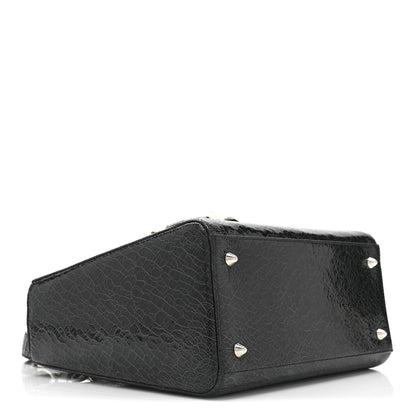 Ceramic Effect Deerskin Jeweled Swan Lady Dior Black