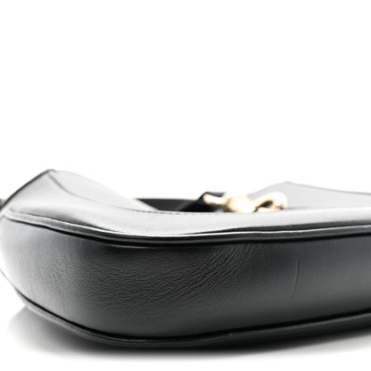 Calfskin Small Jackie Shoulder Bag Black