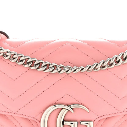 Calfskin Matelasse Small GG Marmont Shoulder Bag Wild Rose