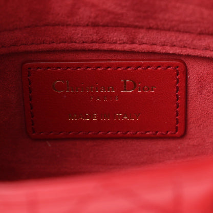 Lambskin Cannage Dioramour Micro Lady D-Joy Red