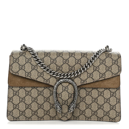 GG Supreme Monogram Small Dionysus Shoulder Bag Taupe