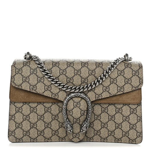 GG Supreme Monogram Small Dionysus Shoulder Bag Taupe