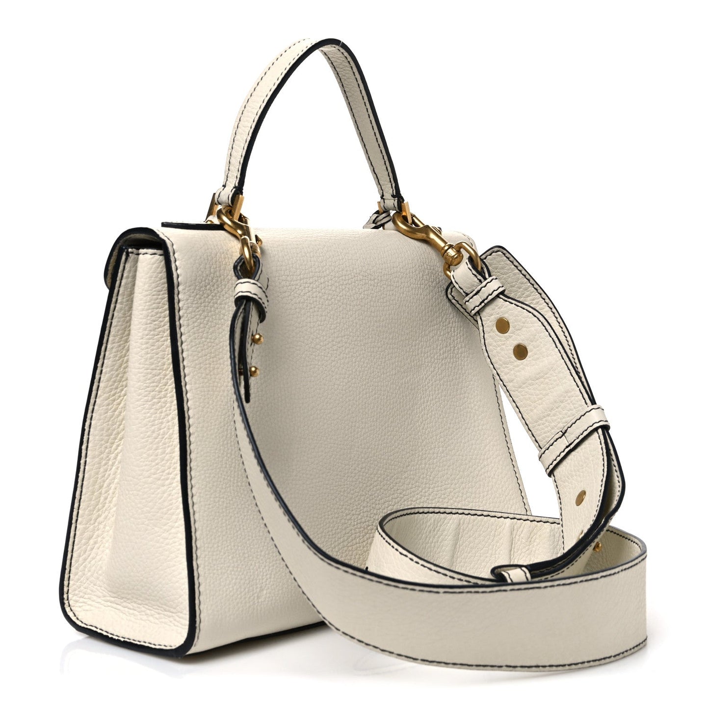 Calfskin Dioraddict Top Handle White